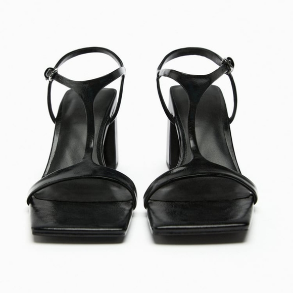 ZARA BLOCK HEEL SANDALS - Picture 2 of 5